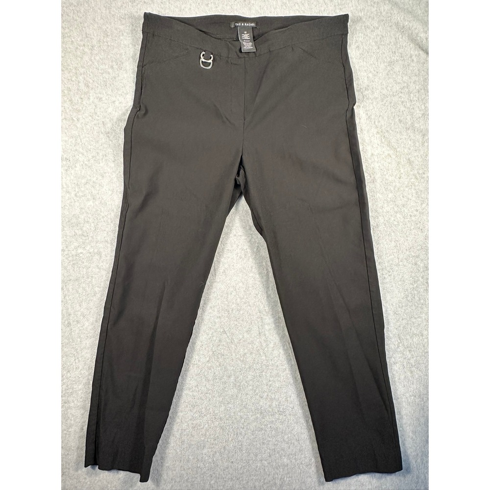 Zac & Rachel Womens Black Millennium Pull On Dress Pants Size 12